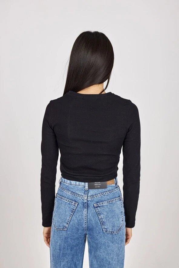 Лонгслив Selfie, размер S, , черный — фото 1