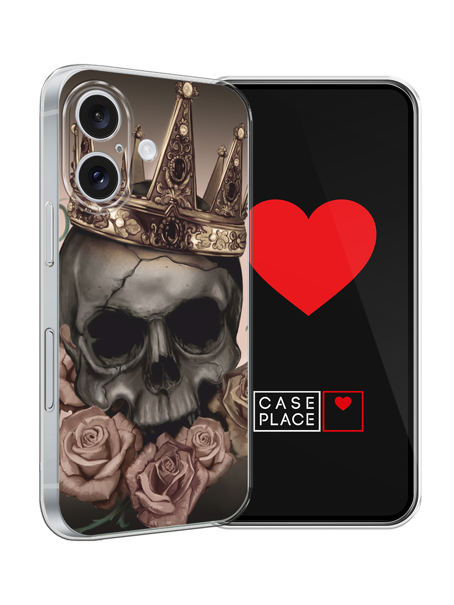 Чехол на Apple iPhone 16 / Айфон 16 с принтом Череп 22 — фото 1