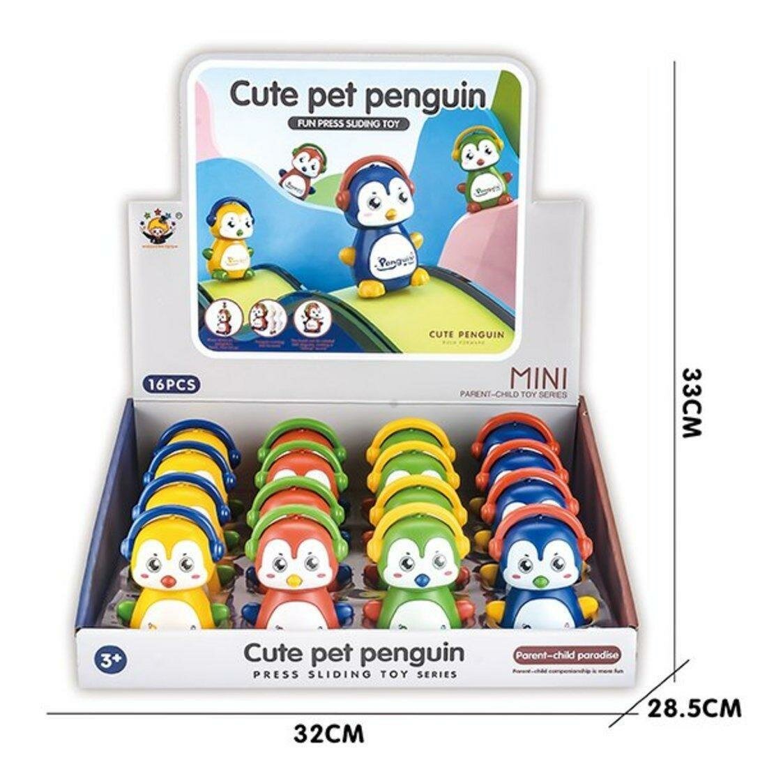 Игрушка заводная Пингвин "Fun press" с инерционным механизмом, 6,5х6х9,2 см, полимерные материалы