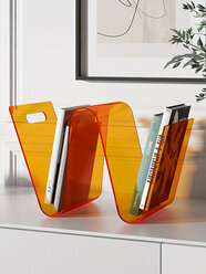 Подставка держатель для книг и журналов Wrangler small оранжевая