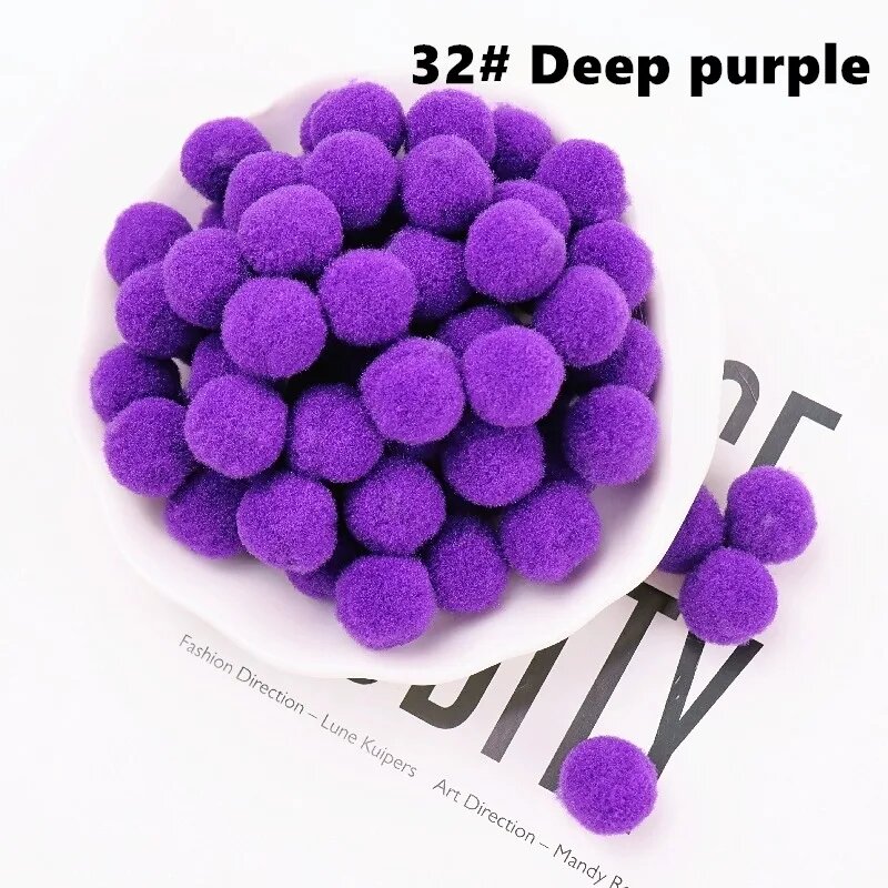 Мягкие помпоны OIMG полиэстер разноцветные разные размеры