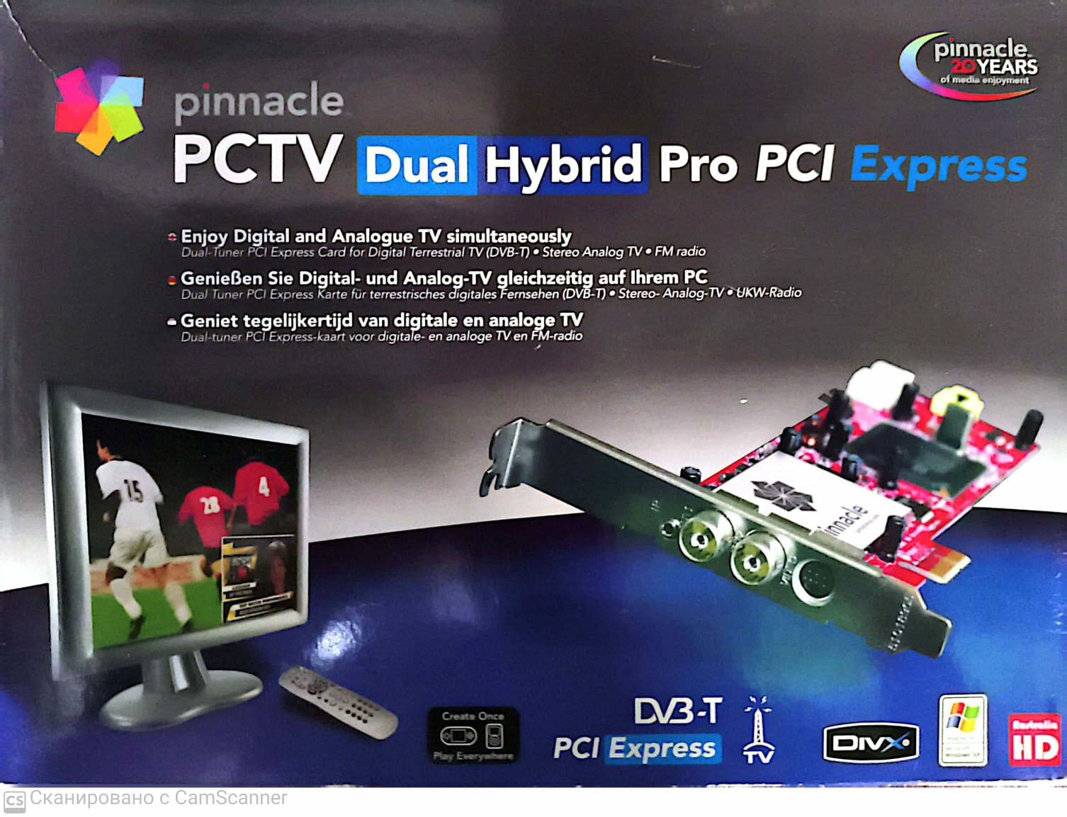 ТВ тюнер Pinnacle PCTV Dual Hybrid Pro PCI Express