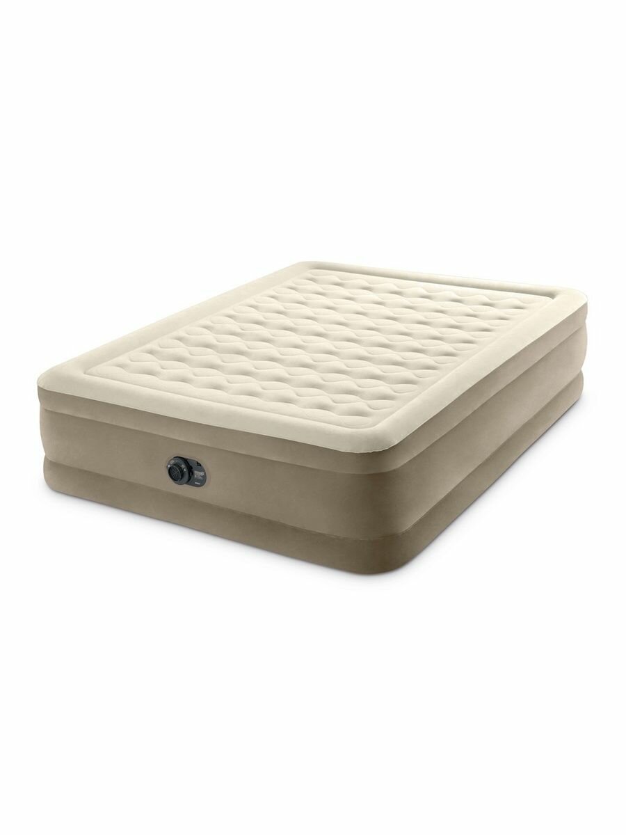 Кровать надувная Ultra Plush Fiber-Tech 152х203х46см со встроенным электрическим насосом INTEX 64428