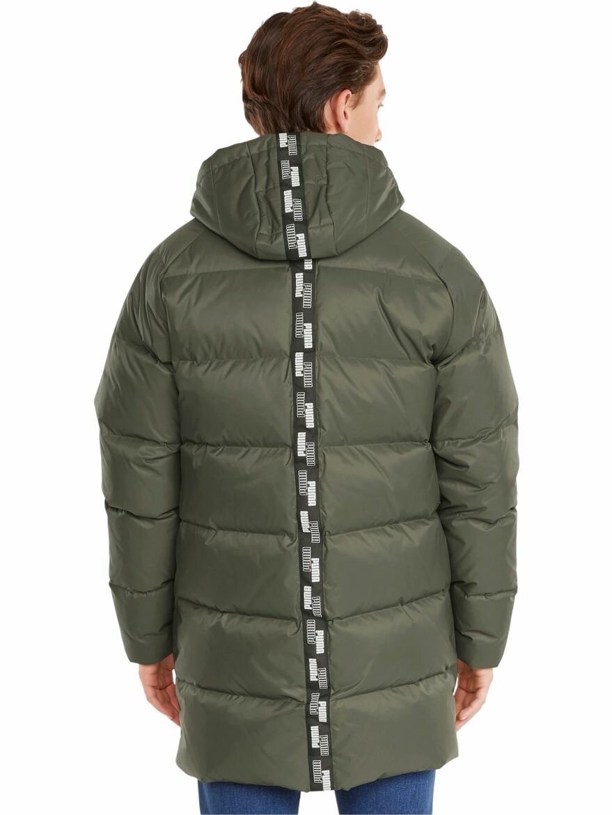 Пуховик PUMA Solid Down Coat, размер L, зеленый — фото 1