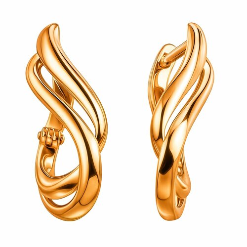 фото Серьги 585gold, красное золото, 375 проба, оксидирование, , красный