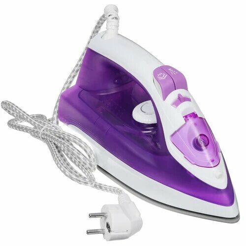 Утюг Aceline CE2000SW, фиолетовая подошва, керамическое покрытие, 2000Вт — фото 1