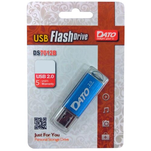 флешка dato ds2001 16gb чёрный Флешка DATO DS7012 16 ГБ, синий