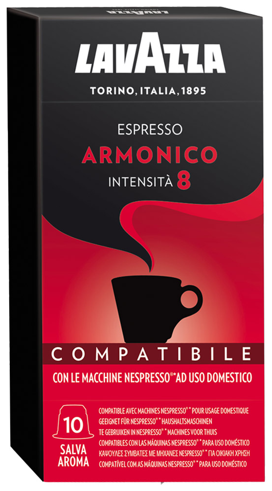 Кофе в капсулах Lavazza Armonico (Армонико), стандарта Nespresso, 4x10шт - фотография № 1