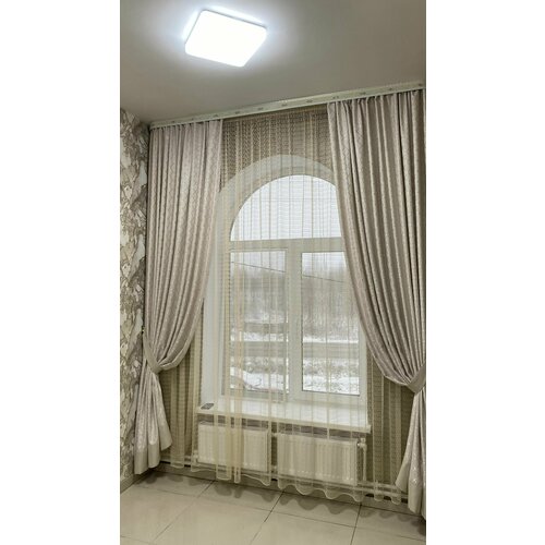 Сеточка соты в бежевом цвете, ширина 3м, высота 2,7м