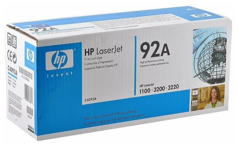 HP C4092A (92A) картридж черный (2500 стр.)