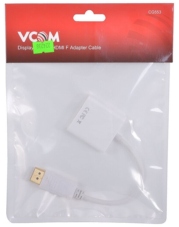 переходник DisplayPort M-HDMI F Vcom - фото №2