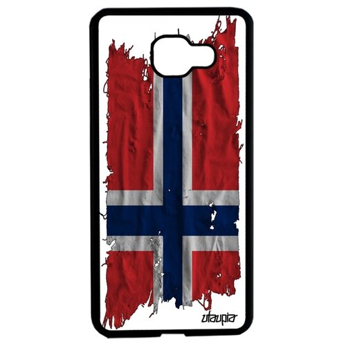 фото Чехол для смартфона galaxy a5 2016, "флаг норвегии на ткани" патриот государственный utaupia