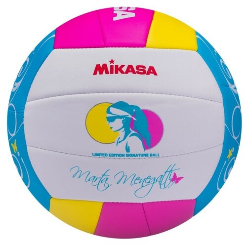 фото Волейбольный мяч mikasa vmt5 белый/розовый/желтый/голубой