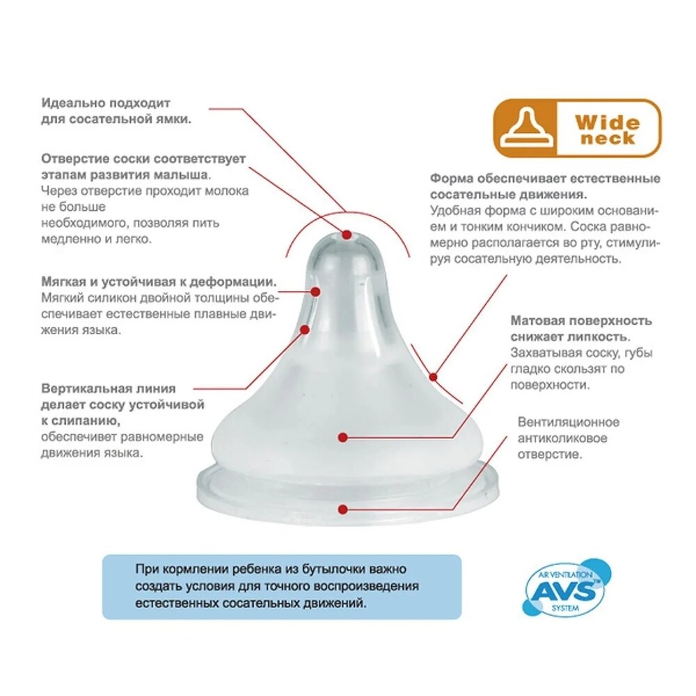 Соска Pigeon Peristaltic Plus для бут. с шир. горлом, M (3 мес.+), 2 шт. - фото №12