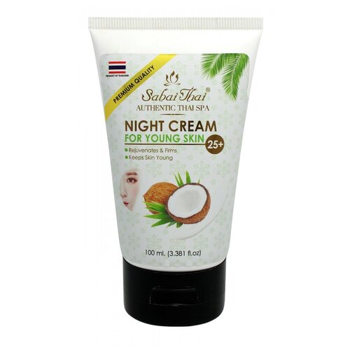 Sabai Thai, Ночной крем для лица «Кокос» 25+, 100 мл