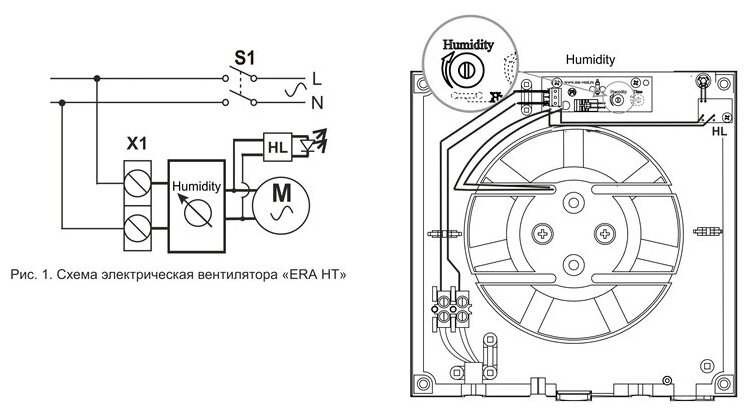 Вентилятор накладной ERA ERA 4S HT D100 с антимоскитной сеткой, датчиком влажности с таймером - фотография № 8