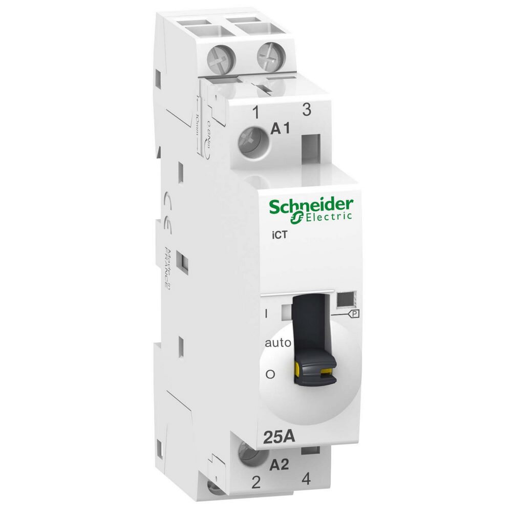 Контактор мод. iCT Acti9 25А 2Н c руч. упр. SchE, SCHNEIDER ELECTRIC A9C21532 (1 шт.) - фотография № 4