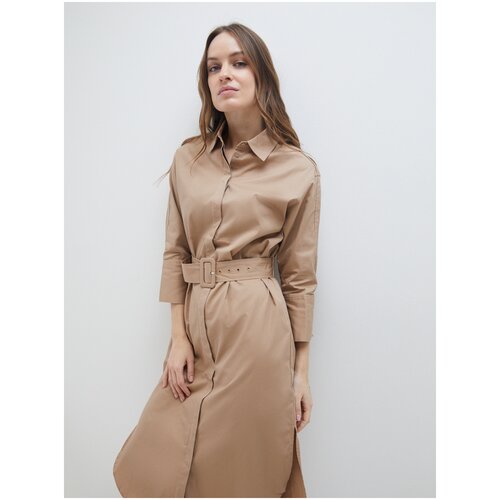 фото Платье zarina, размер 44(s), темно-бежевый/песочный