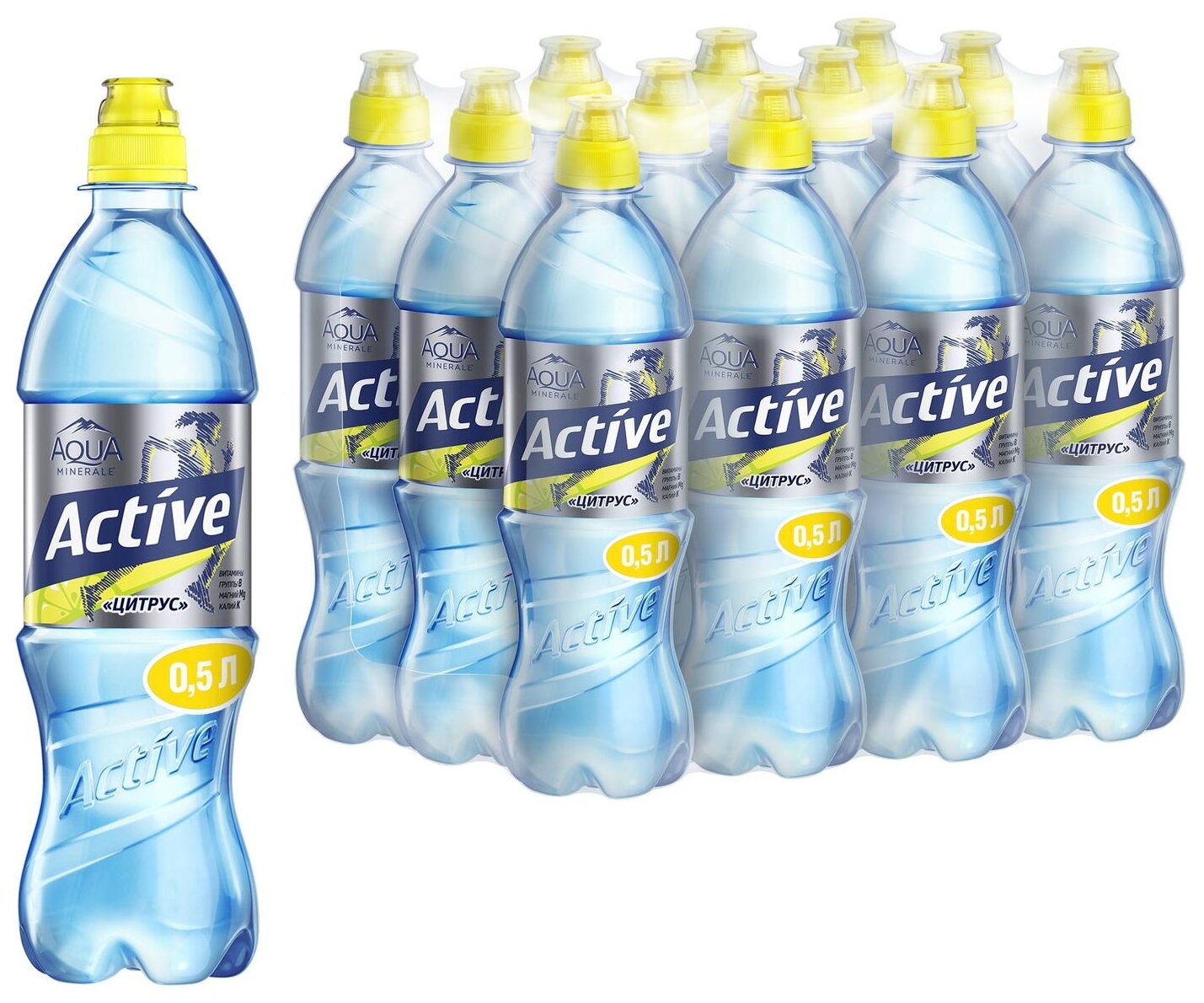 Напиток негазированный Aqua Minerale Active Цитрус 12 штук по 0.5 л - фотография № 1