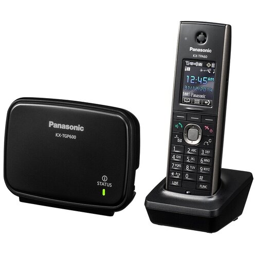 VoIP-телефон Panasonic KX-TGP600 черный радиотелефон panasonic kx tg2511rum память 50 номеров аон повтор спикерфон полифония серый