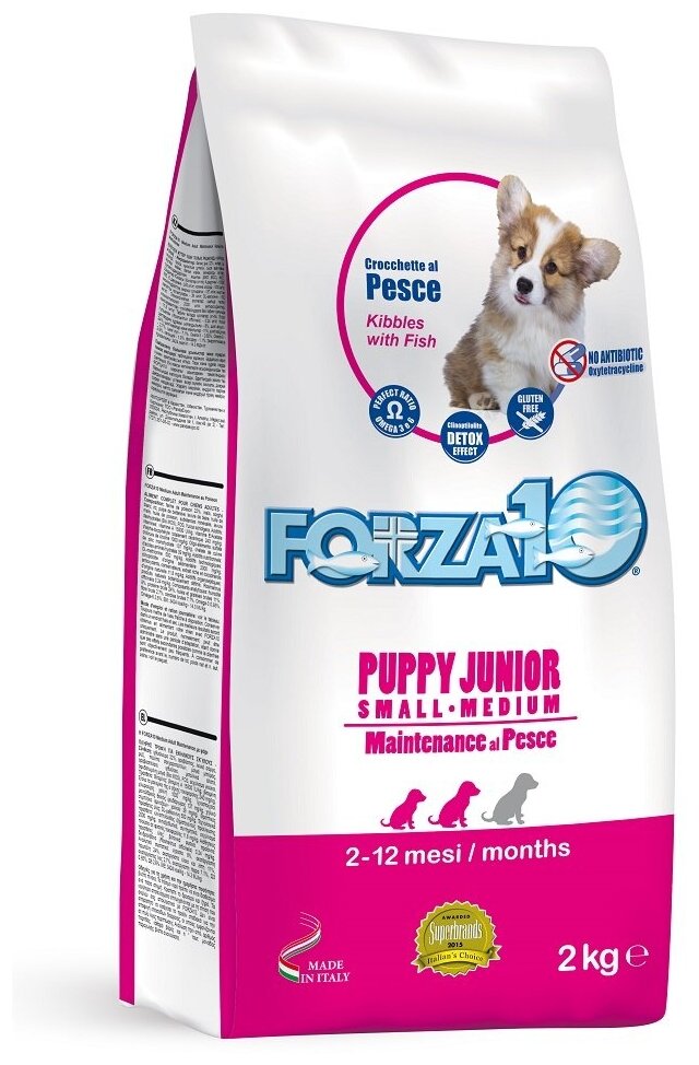 Сухой корм для щенков Forza10 Maintenance Puppy Junior Small/Medium рыба 2 кг