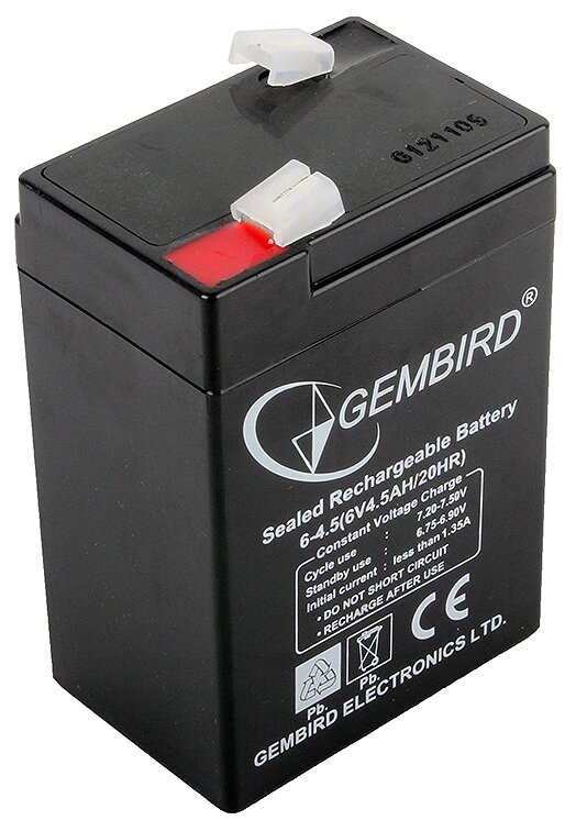 Аккумуляторная батарея Gembird BAT-6V4.5AH 6В 4.5 А·ч