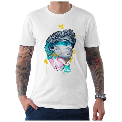фото Футболка dream shirts микеланджело - давид мужская 2xl белая