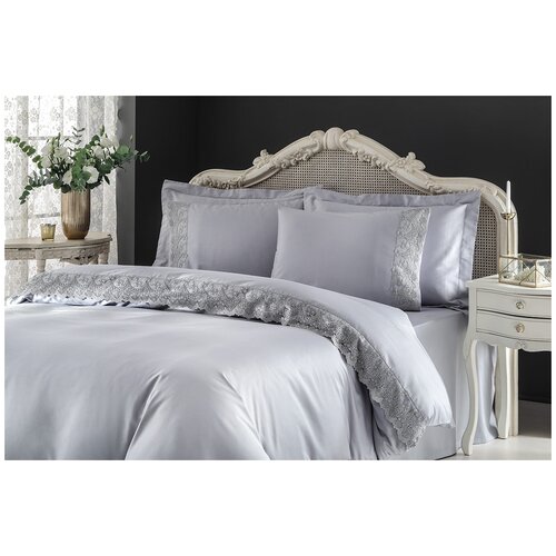 фото Комплект постельного белья tivolyo home regina серый