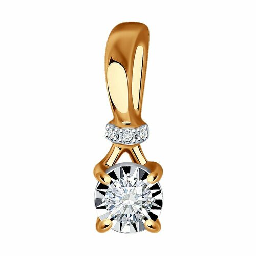 фото Подвеска diamant из комбинированного золота с бриллиантами 51-230-01683-1