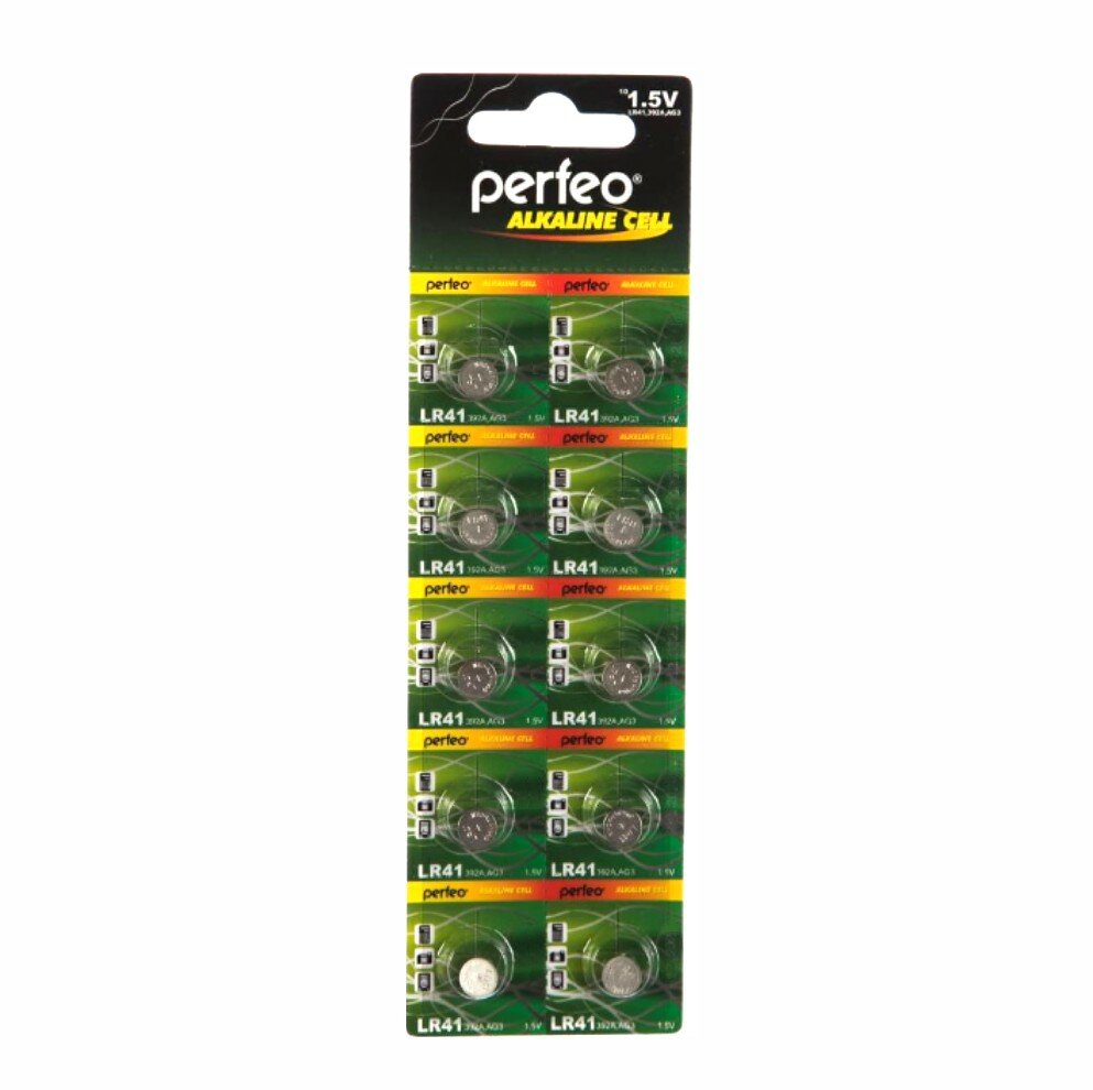 Батарейка Perfeo LR41/10BL Alkaline Cell 392A AG3 (10 штук)