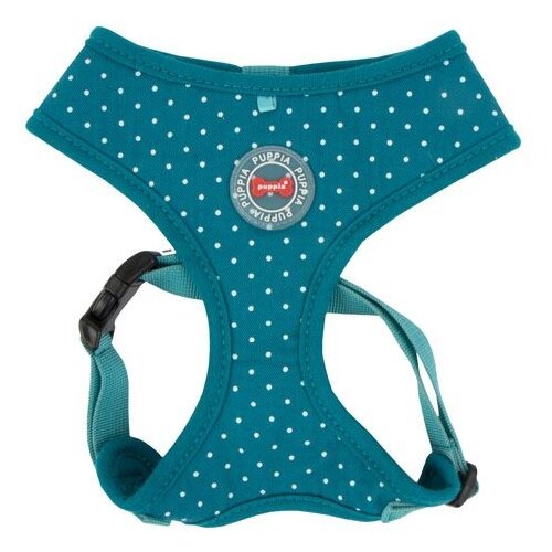 Шлейка Puppia Dotty harness II A, обхват шеи 25 см, морская волна, S