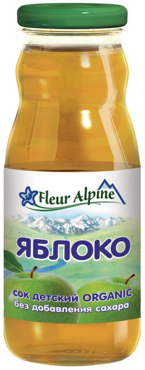 Сок Fleur Alpine Яблочный, c 4 месяцев, 0.2 л