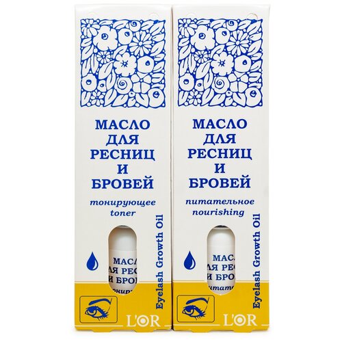 L'or Масло питательное (флакон-капелька), масло тонирующее (флакон-капелька) масло для ресниц и бровей медикомед масло касторовое для бровей и ресниц