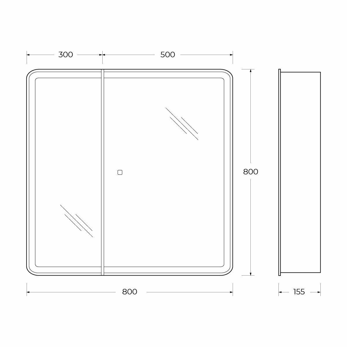 Зеркальный шкаф BelBagno MARINO 80 - фотография № 14