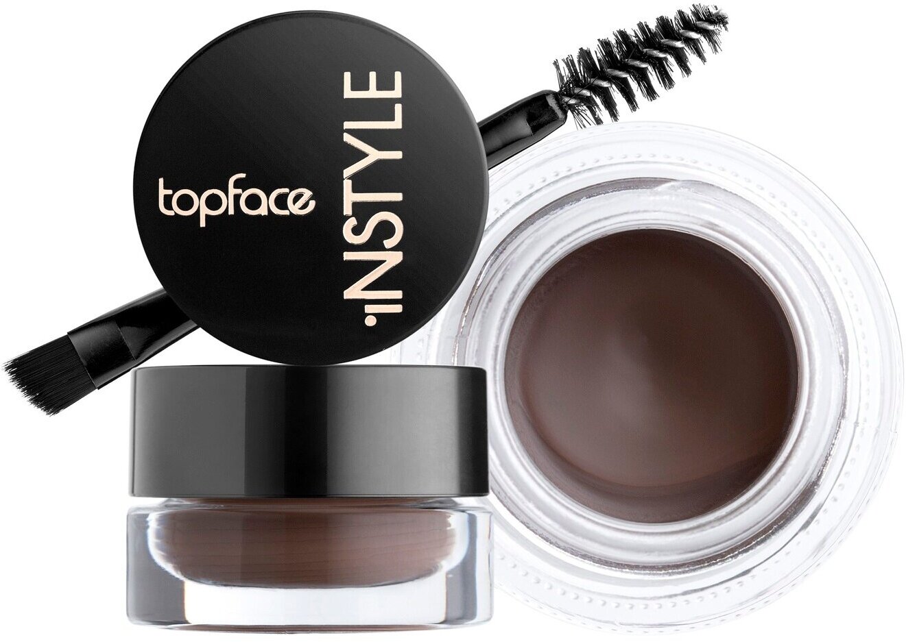 TOPFACE Гель для бровей Instyle Eyebrow Gel водостойкий, с кисточкой, 3,5 г, 04 Chocolate