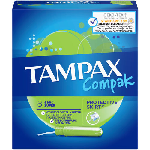 Тампоны с аппликатором TAMPAX (Тампакс) Compak Super, 16 шт.