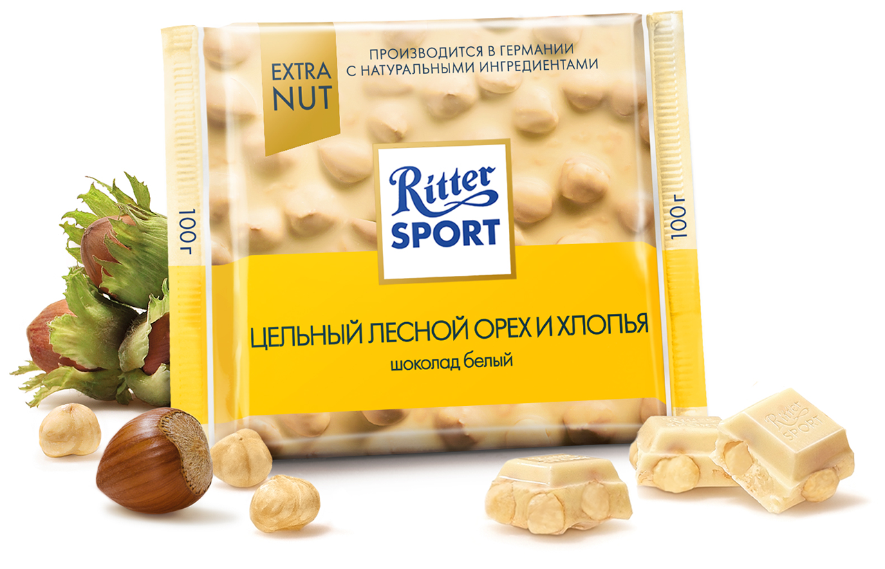 Шоколад Ritter Sport Белый Цельный лесной орех и хлопья 100г Alfred Ritter GmbH & Co.Kg - фото №8