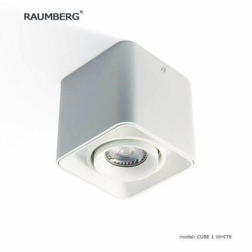 Накладной поворотный потолочный светильник RAUMBERG CUBE 1 wh