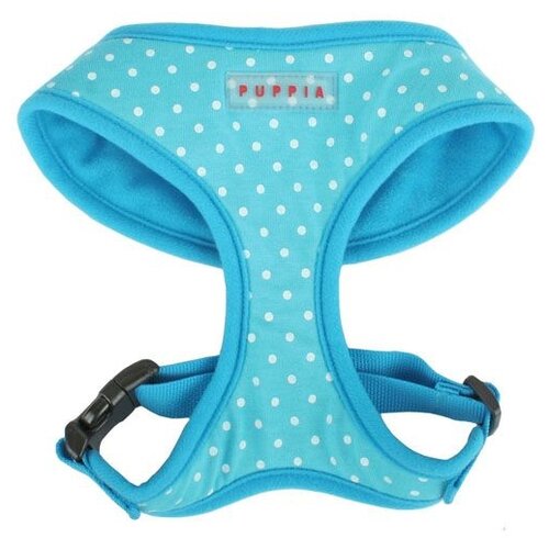 Шлейка Puppia Dotty harness A (XS), обхват шеи 22 см, sky blue, XS