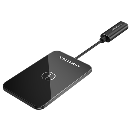 Беспроводное зарядное устройство Vention Wireless Charger 15W Ultra-thin Mirrored Surface Type 0.05M Black (FGBBAG) беспроводное зарядное устройство belkin wireless charging pad 15w белый