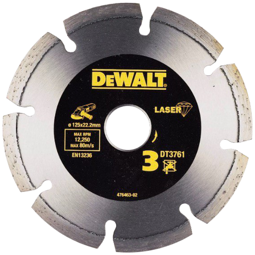 Диск алмазный отрезной DeWALT DT3761, 125 мм, 1 шт. dewalt диск алмазный dewalt 115 22 2мм dt3760 xj