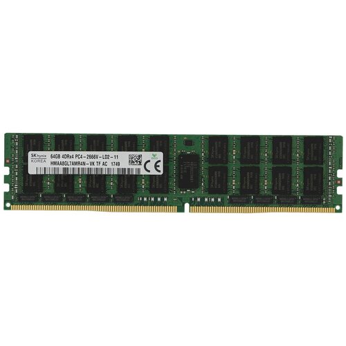 Оперативная память Hynix 64 ГБ DDR4 2666 МГц LRDIMM CL19 HMAA8GL7AMR4N-VK оперативная память hynix 8 гб ddr4 2666 мгц sodimm cl19 hma81gs6jjr8n vk