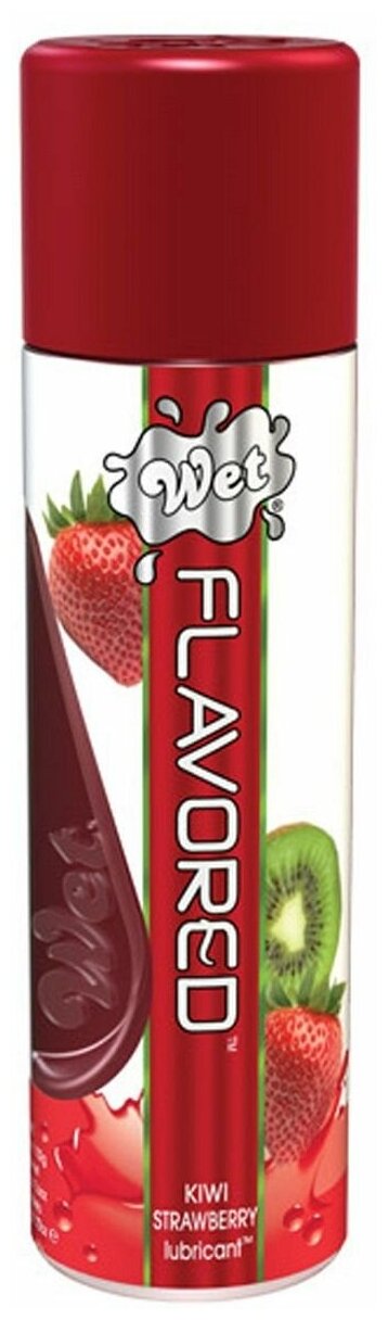 Лубрикант Wet Flavored Sexy Strawberry с ароматом клубники - 89 мл.