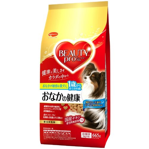 Сухой корм для собак Japan Premium Pet BEAUTY PRO с морским коллагеном, эффективными лакто- и бифидобактериями и олигосахаридми для улучшения пищеварения собак на основе японского цыплёнка, 665 г