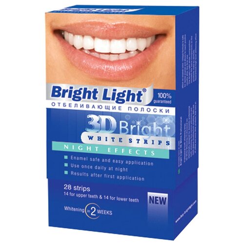 Отбеливающие полоски Bright Light Night Effects Ночные, 28 шт