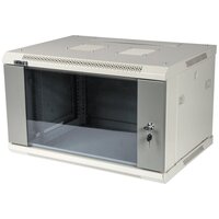 Коммутационный шкаф LanMaster TWT-CBWPG-6U-6X4-GY настенный, стеклянная передняя дверь, 6U, 600x400мм