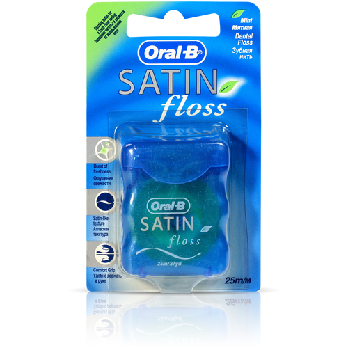 Зубная нить Oral-B Satin Floss, 25 м.