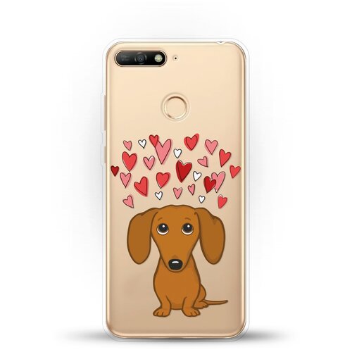 фото Силиконовый чехол любимая такса на huawei y6 prime (2018) andy & paul