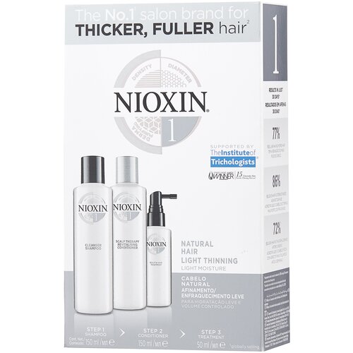 Набор для волос и кожи головы восстанавливающий Nioxin Hair System Kit 01 (шампунь 150 мл, бальзам 150 мл, маска 50 мл)