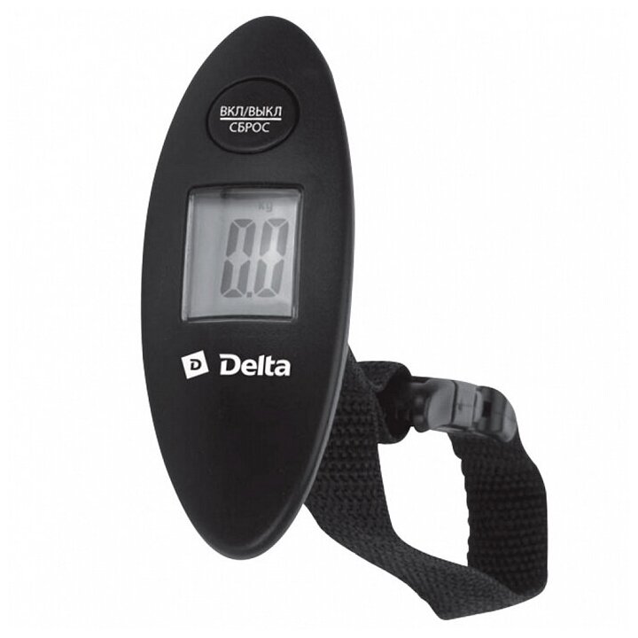 Весы безмен электронный DELTA D-9100 черный : 40 кг, цена деления 100 г(100)